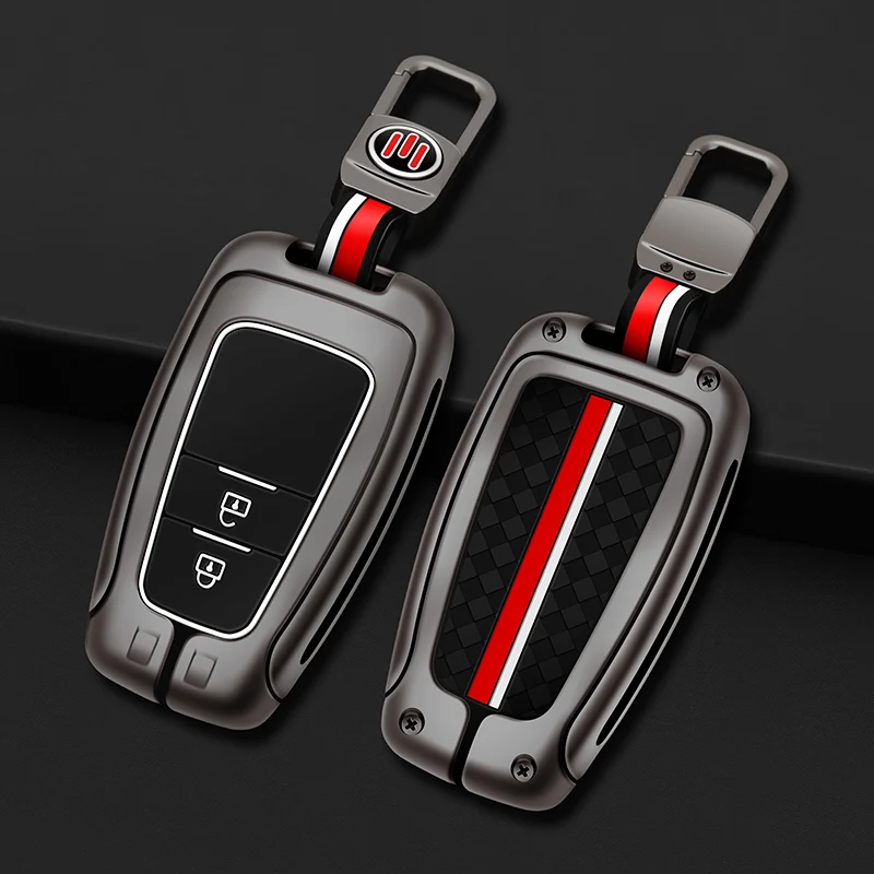 Metal Silicone Car Key Case Cover for Toyota CHR C-HR RAV4 Prius Corolla Yaris Camry Protection Keyless Shell Auto Accessories