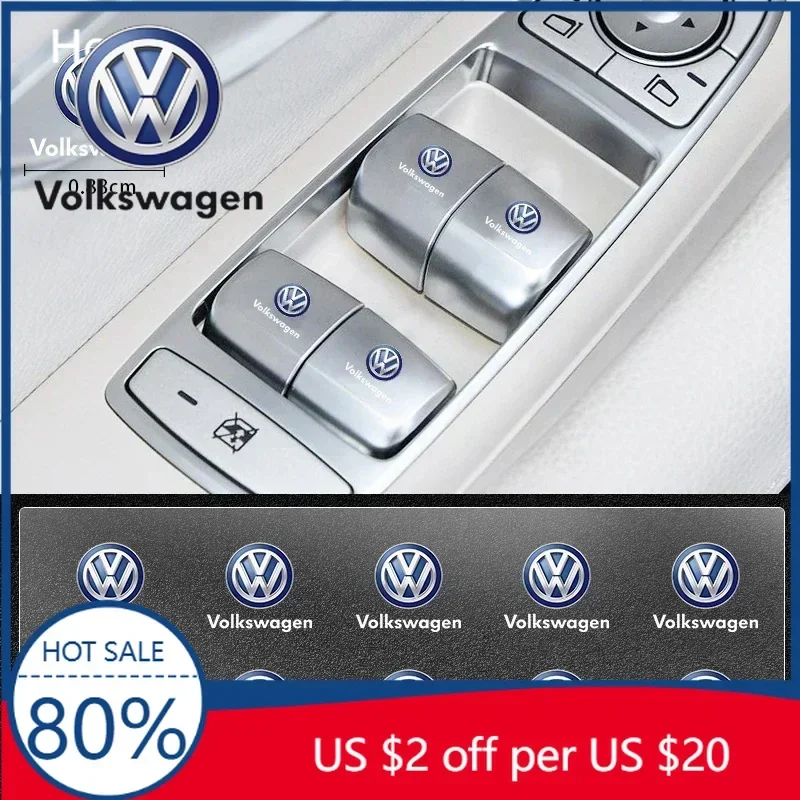 

2/5/10pcs Car Interior Dekoration Stickers Badges Emblem For Volkswagen VW R-line GTI R Polo Golf Passat Magotan Tiguan Jetta