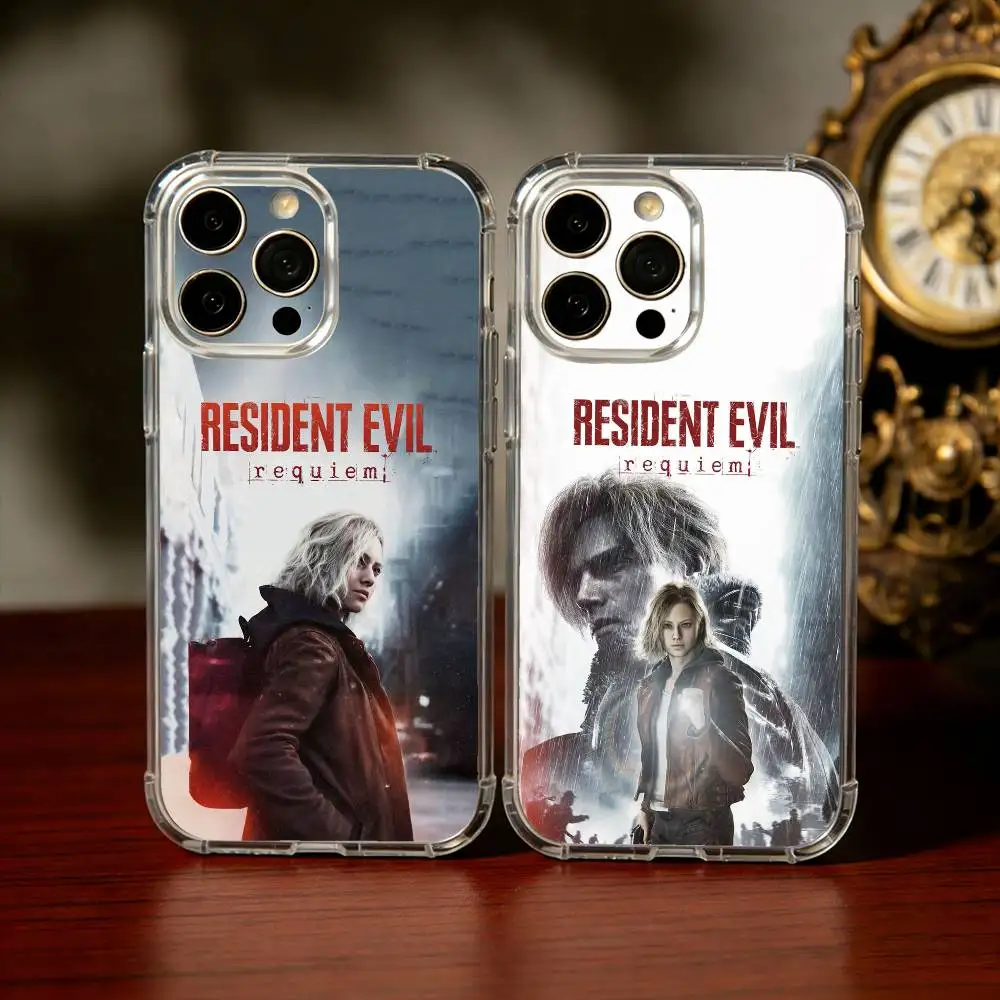

Game R-Resident E-Evil R-Requiem Phone Case For iPhone17,16,15,14,13Pro Max,us,Soft Silicone Transparent Cover