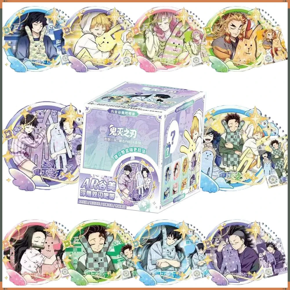Popular Battle Anime Demon Slayer Peripheral Collection Cards Tomioka Giyuu Personality Charm Creative AR Badges Accessories