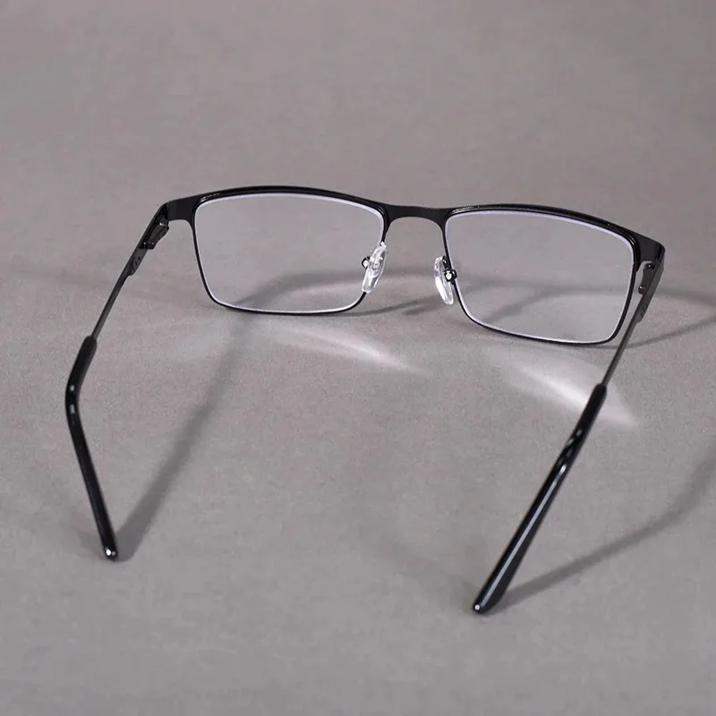 Lesebrille für Herren mit Blaulichtfilter, Metallrahmen, Federscharnier, Presbyopie +0,75-4 Dioptrien Vergrößerungslinse – Detail 16