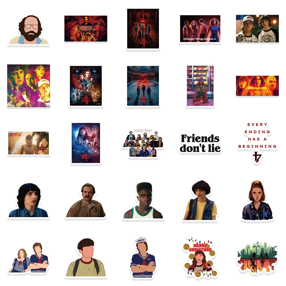 50PCS TV Series Stranger Things 4 New Character Personality Graffiti Stickers Suitable For Luggage Laptops iPad Skateboard Lapto