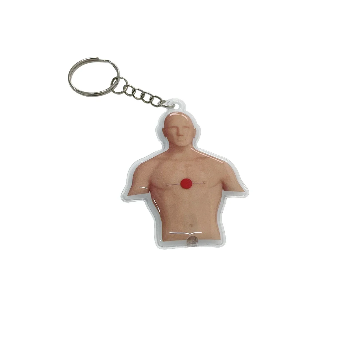 2pcs/lot CPR Manikin Keychain LED Light for CPR Courses Gift