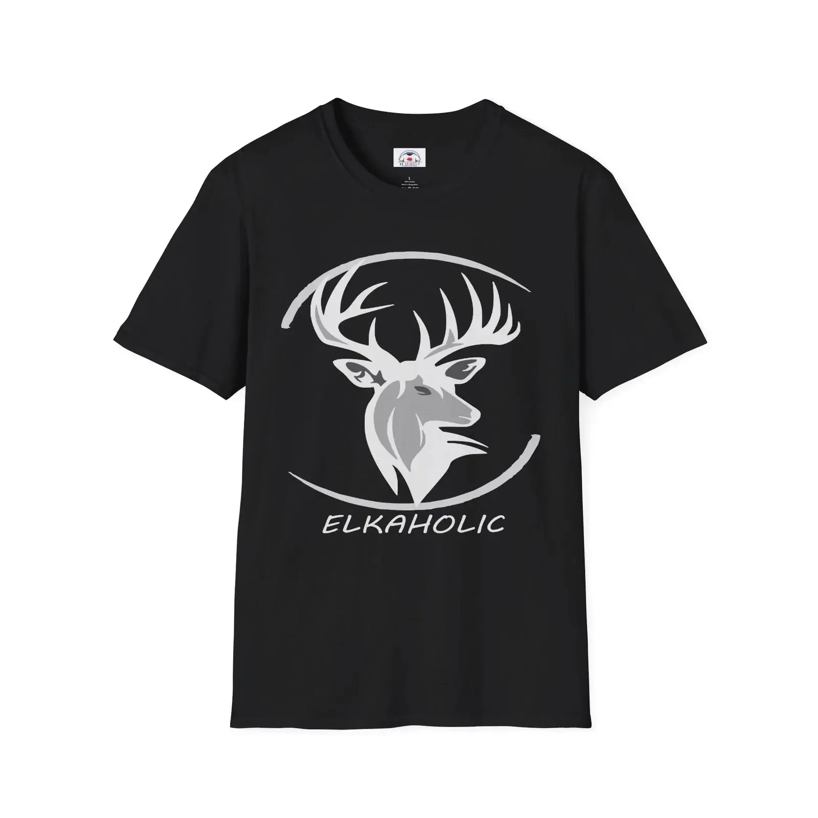Elkaholic T Shirt for Elk Lovers Lodge Cool Casual Wear vintage Washed Comfortable Top For Everyday Wear Unisex Soft Stylish