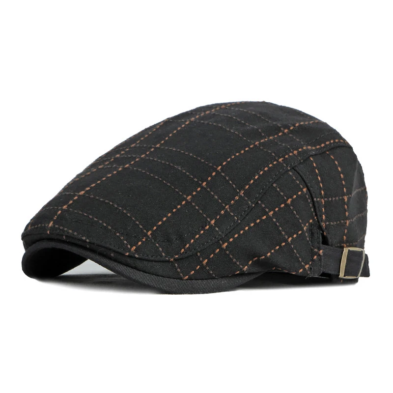 British Beret Hat For Men Spring Summer Herringbone Peaked Ivy Cap Women Breathable Newsboy Cap Driver Hat Streetwear Visor