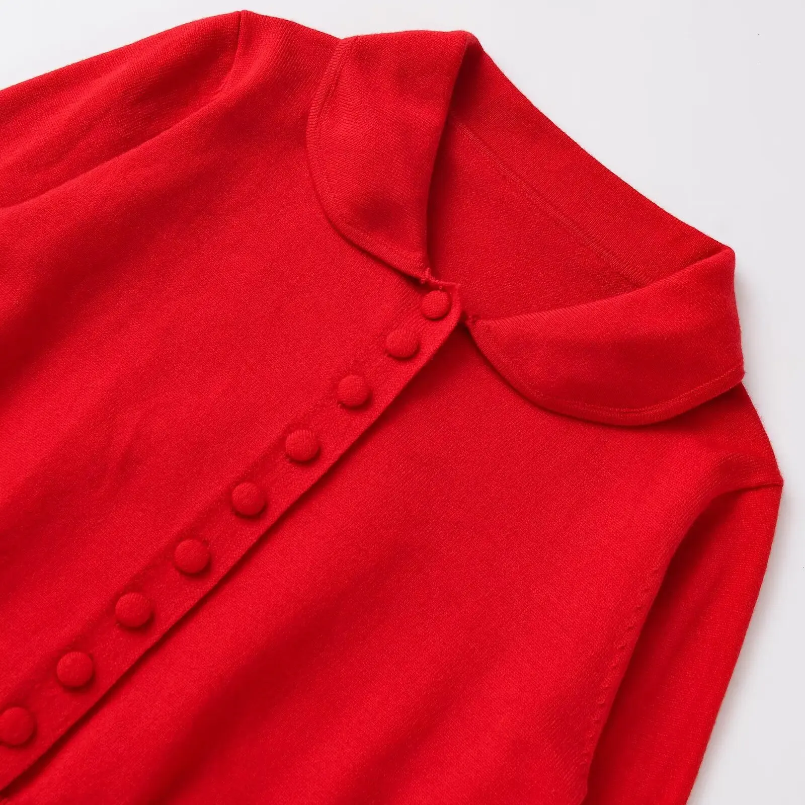 

Faionable Long Sve вязаный женский топ, облегающий кукольный воротник, универсальный дизайн, осеннее новое поступление, полиэфирное волокно, открытый автомобиль...