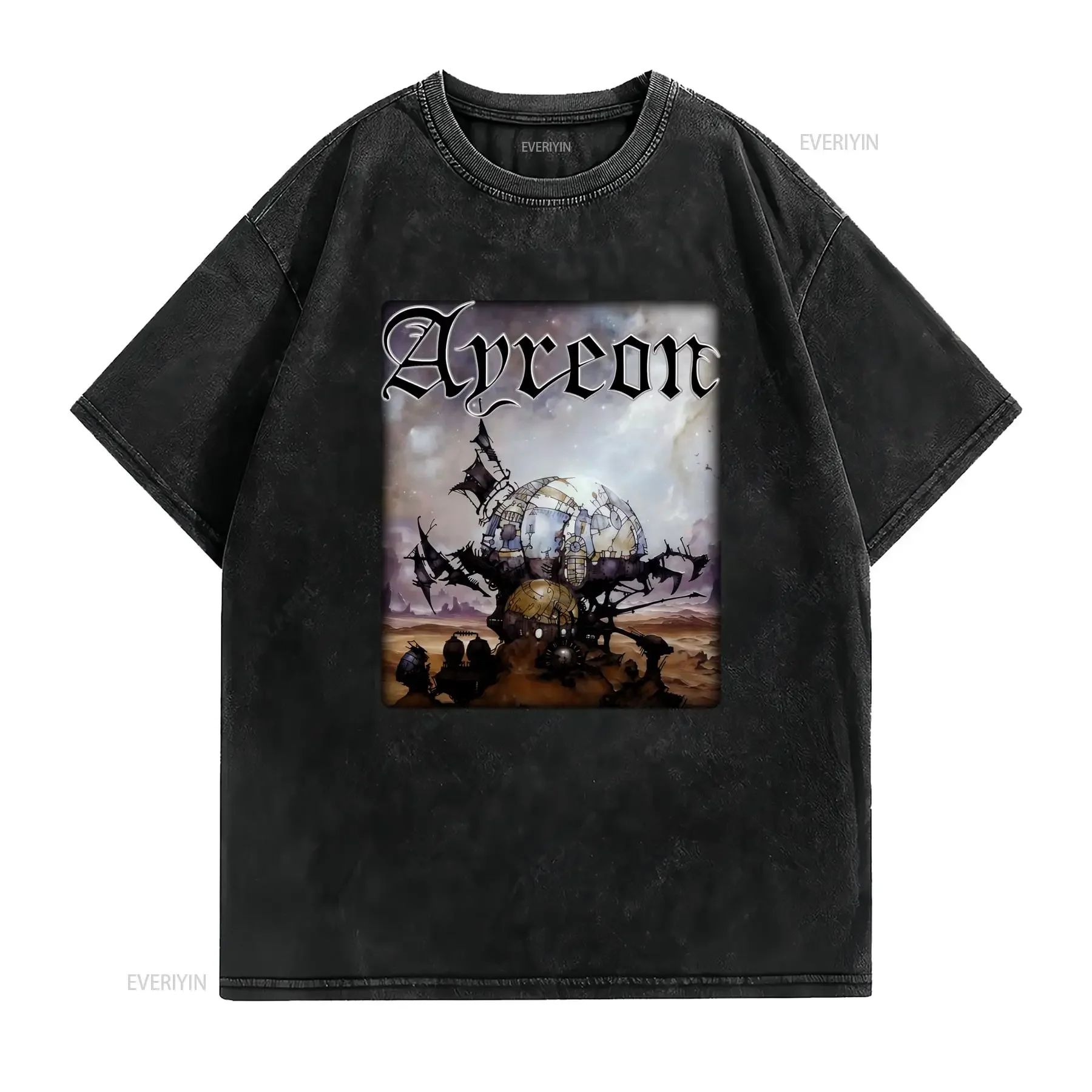 Ayreon Universal Migrator Size Xl T Shirt vintage Washed graphic Unisex Versatile fashion Top For Everyday Wear Stylish Casual