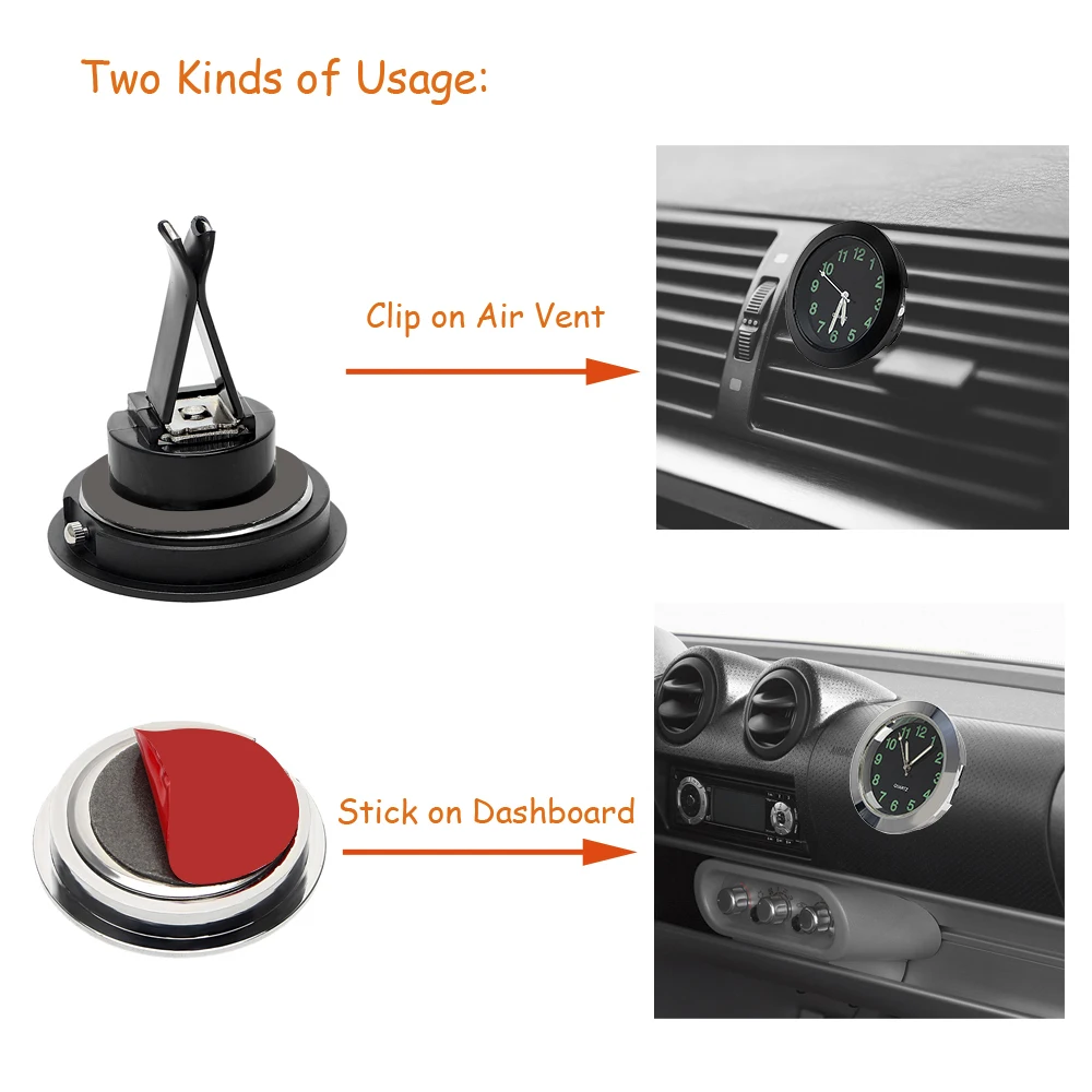 Car Air Vent Clip Clock Ornaments Mini Watch For Auto Home Mechanics Car-Styling Car Clock Quartz Car Decoration