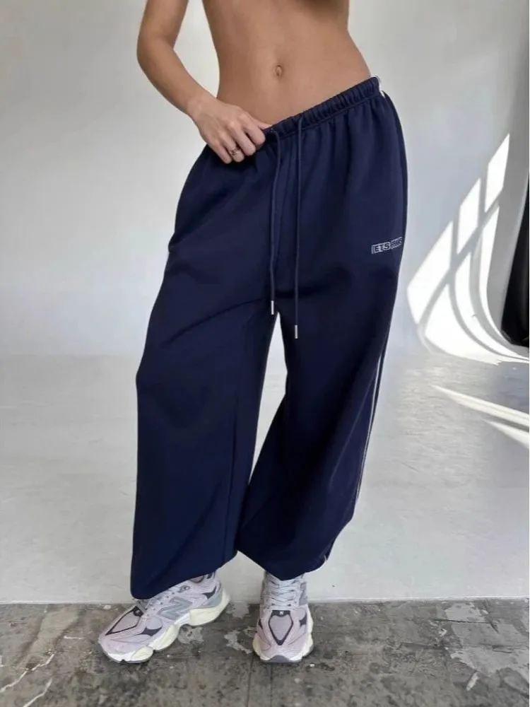Ladies Casual Printed Pure Color Long Pants Straight Leg Zipper Fly Comfortable Polyester Fiber Durable Daily Wear