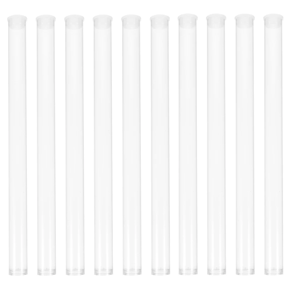 

10pcs Incense Storage Tubes Transparent Acrylic High Transparency Sealed Lid Dust Long Use Home Decor