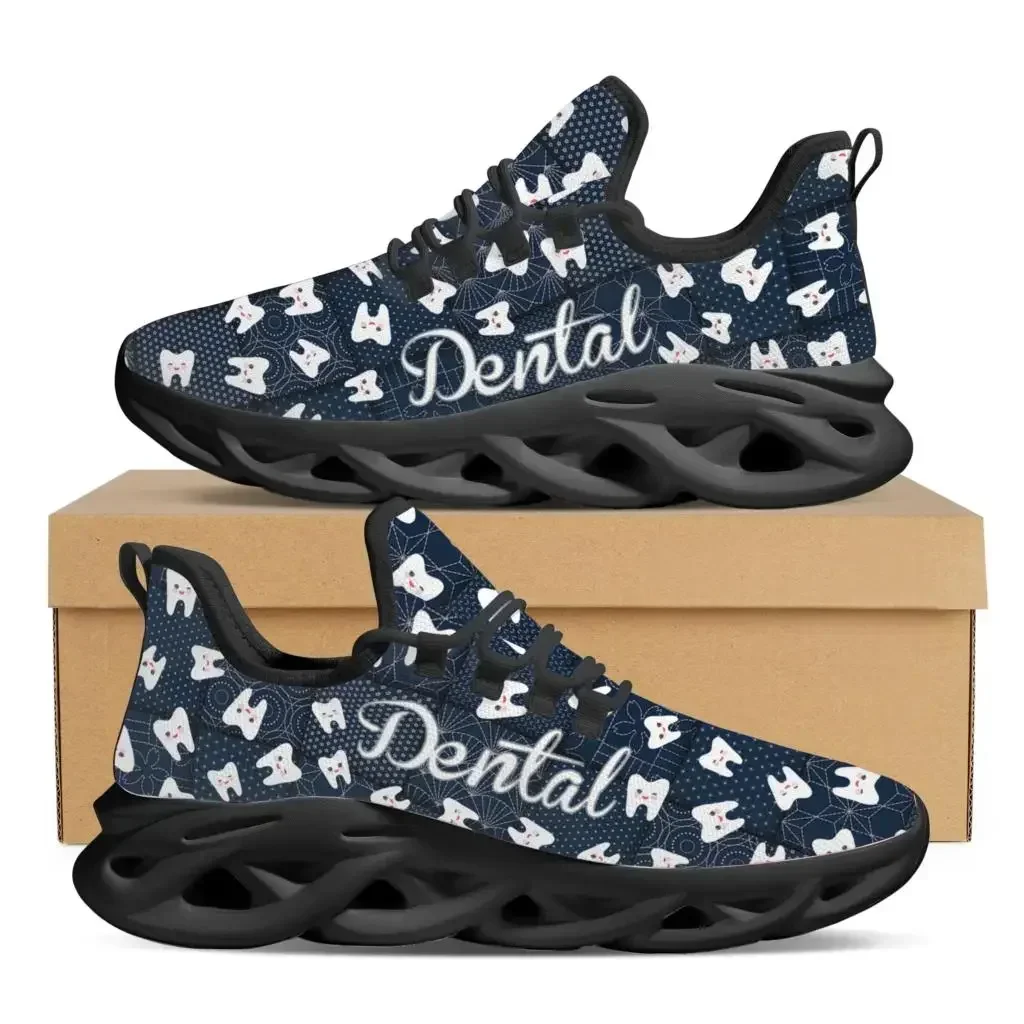 Zapatillas de Plataforma para Mujer con Estampado de Dientes de Manga, Zapatos Casuales Planos con Diseño Dental, Antideslizantes, con Cordones, para Correr, Chaussure Femme