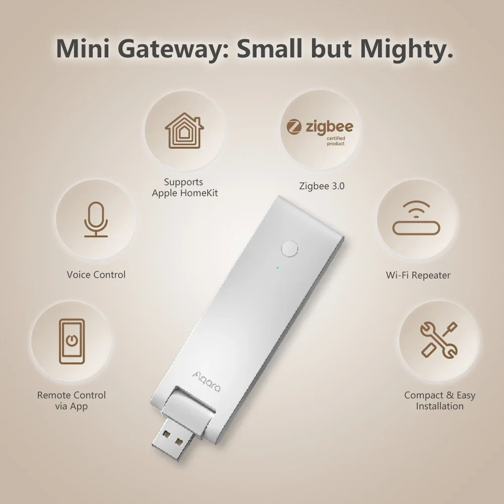 Oryginalny Hub Aqara Gateway Zigbee 3.0 Repeater Pilot Zdalnego Sterowania Inteligentny System Domowy Współpracuje z Matter Mijia Apple HomeKit APP — zdjęcie produktu 3