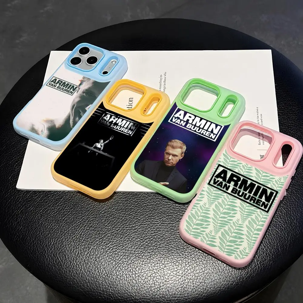 Armin van Buuren DJ Mobile Cell Phone Case 2-in-1 Detachable Clear with Card Holder for iPhone 12-17 Soft Multi-Color