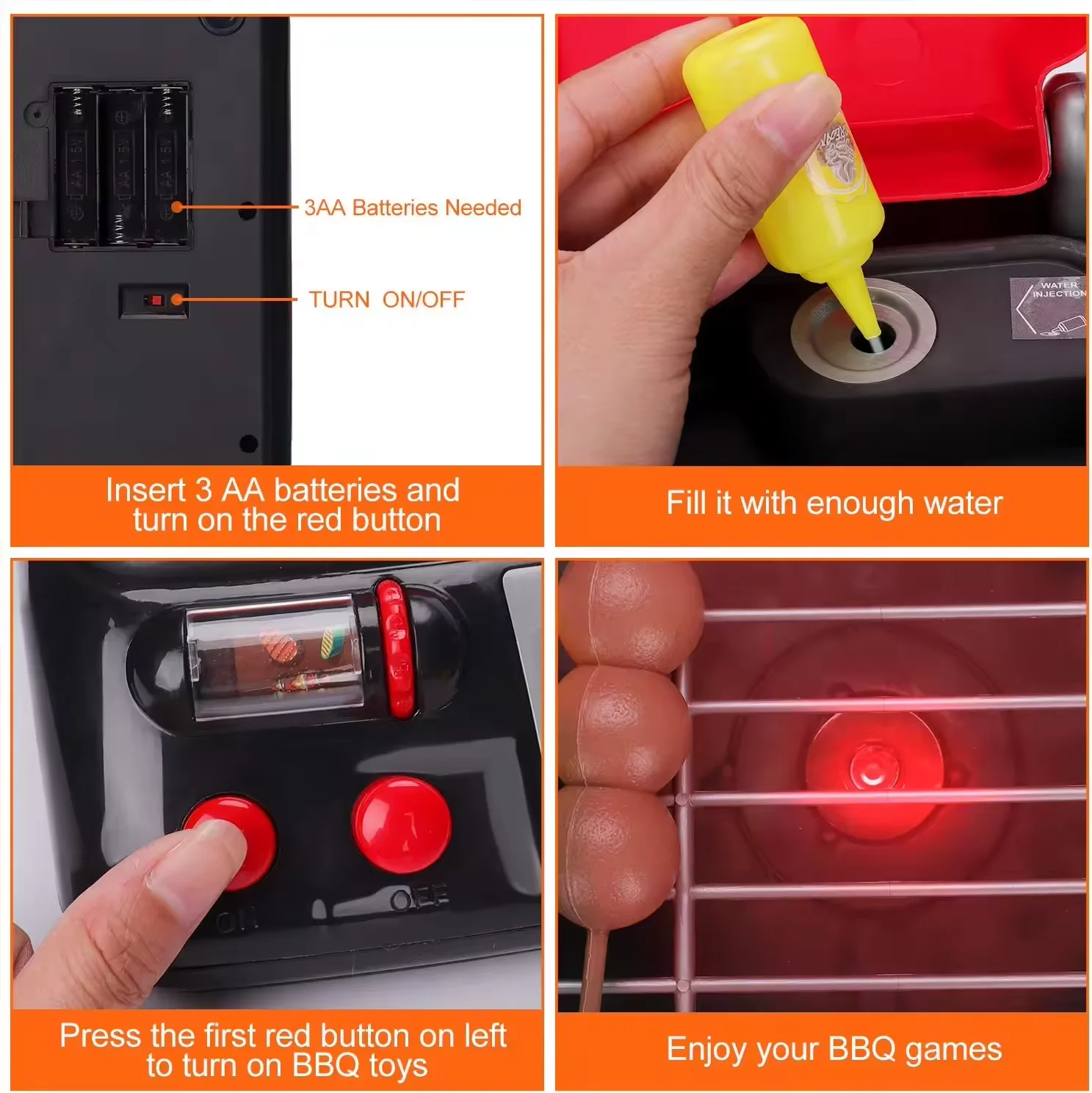 محاكاة المطبخ الشواء منزل اللعب فرن الشواء الكهربائي التظاهر اللعب الغذاء شواء مجموعة تعليمية لعب دور الاطفال هدايا عيد الميلاد