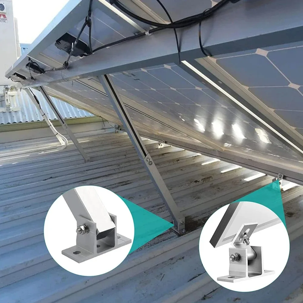 

4Pcs The Moment One Leaves Aluminum Alloy Iron Roof Solar Panel Aluminum Alloy Bracket Support Foot