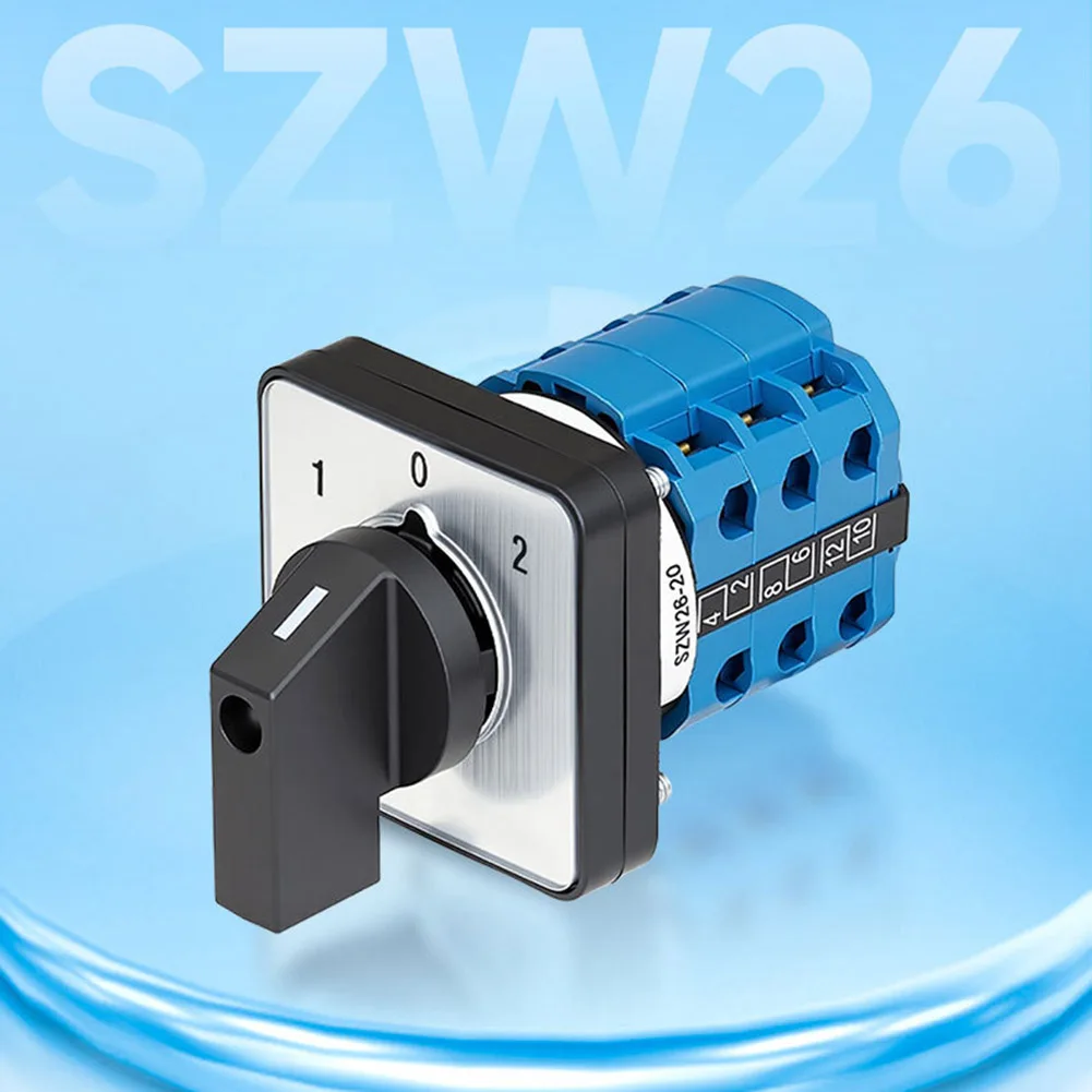 1pc SZW26-20/D303.3 Cam Changeover Switch 20A 1-0-2 3position 3-section OFF-ON Panel For Automation Equipment