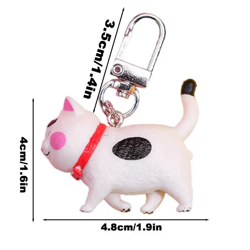 Creative Animal Pendant Safe Exquisite Key Rings Resin Car Key Pendant Women's Keyrings & Keychains Soft For Keys Bags Pencil