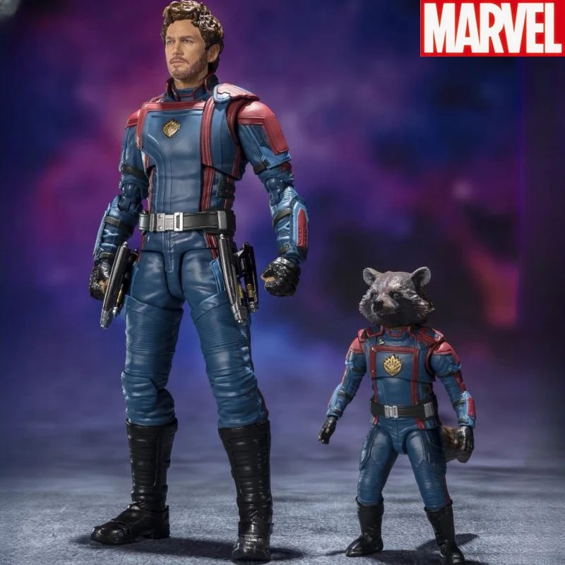 

100% In Stock Original Bandai S.H.Figuarts Shf Star Lord Rocket Raccoon Guardians Of The Galaxy Volume 3 Anime Figures Model