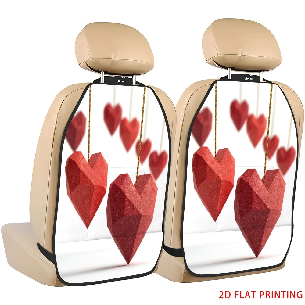 2D Plane Printing 2pcs Backseat Protector Seat Covers Individuation Decoration Animal Friends Pattern Applies To Various Models