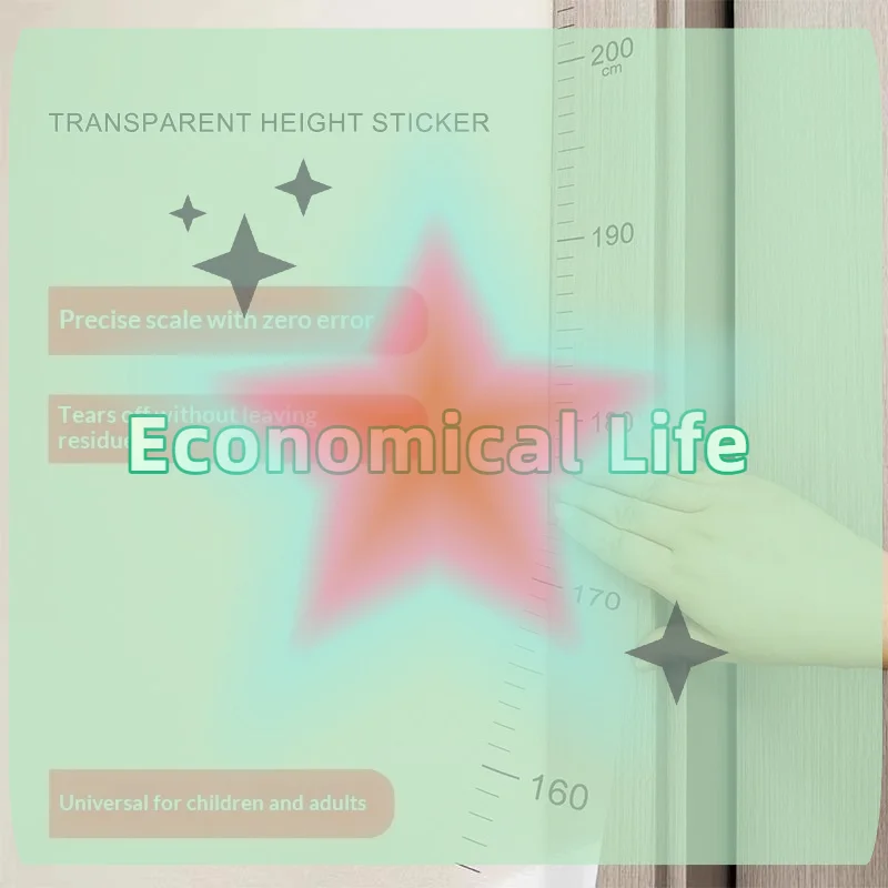Kids Height Wall Sticker Child Growth Tracker Adhesive Wall Decal Height Measuring Ruler Chart Sticker For Bedroom Wall Decor