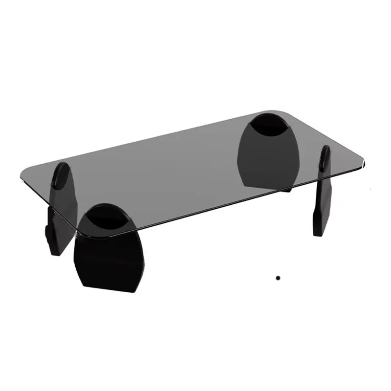 طاولة القهوة الزجاجية الحديثة الحد الأدنى الرجعية خمر التعشيش طاولة جانبية مساحة التخزين توفير أثاث غرفة المعيشة Mesas De Centro #6