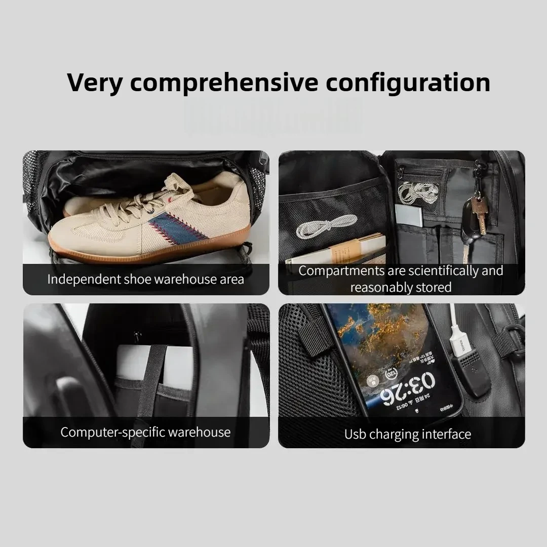 Xiaomi TANJIEZHE 여행 배낭 럭셔리 디자이너 가방 캠퍼스 노트북 가방 트레킹 사냥 가방에 대한 USB 더플 배낭 팩