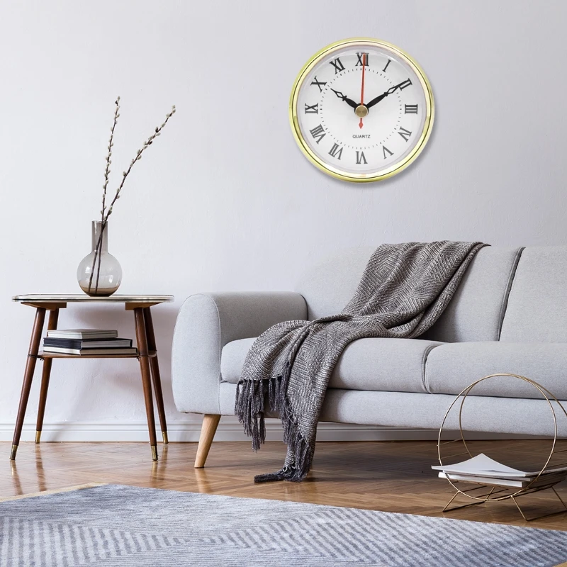 Movimiento de Reloj clásico, inserto de reloj de cuarzo de 80mm para accesorios de manualidades DIY