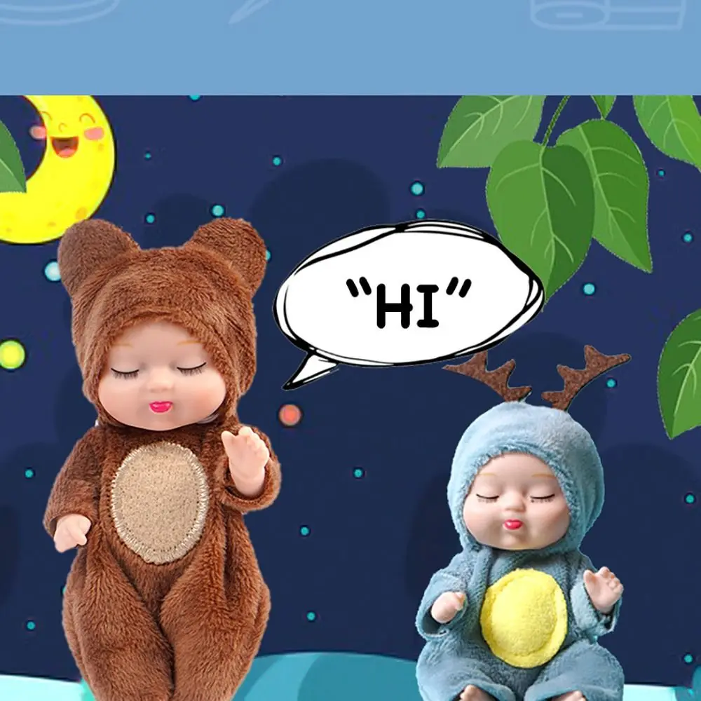 Divertida articulación móvil simulación de sueño ropa de animales Reborn vestir articulación móvil BJD plástico lindo niños niñas