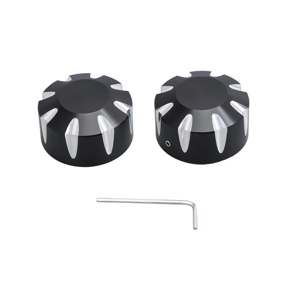 Pair Black Front/Rear Axle Nut Cover Caps for Can-Am Spyder F3 RT ST GS/RS All Models 2008-Up Three Wheels Accessories