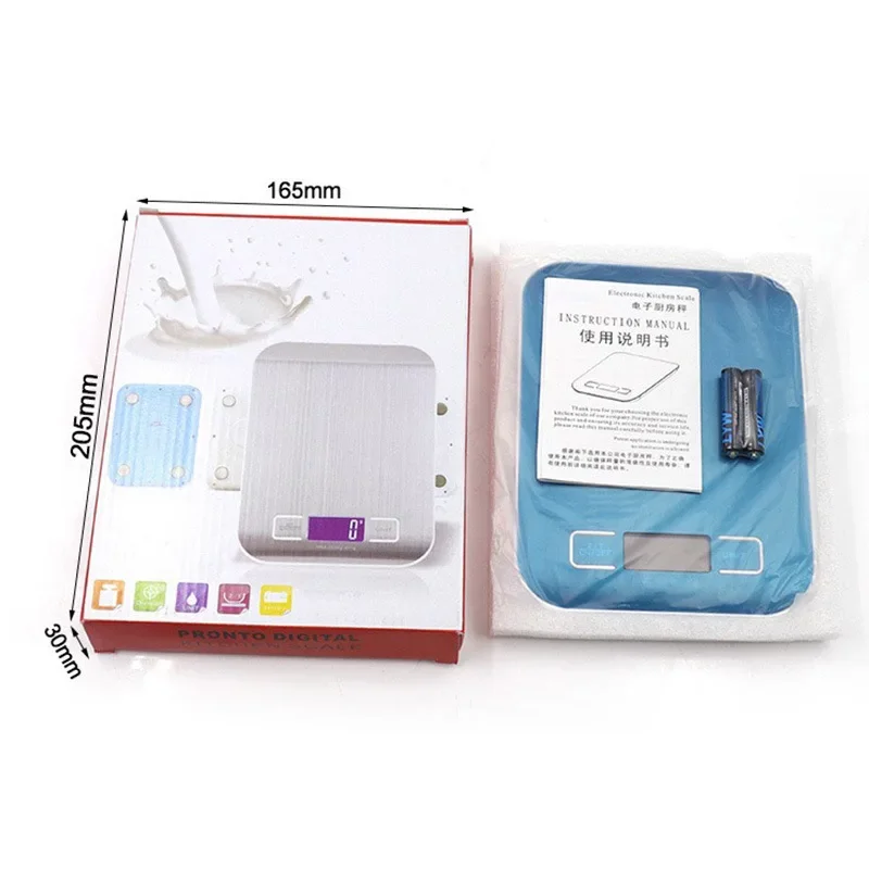 Timbangan Kue Rumah Tangga Dapur Stainless Steel, Timbangan Makanan Bahan Obat Elektronik Gram Makanan 10Kg