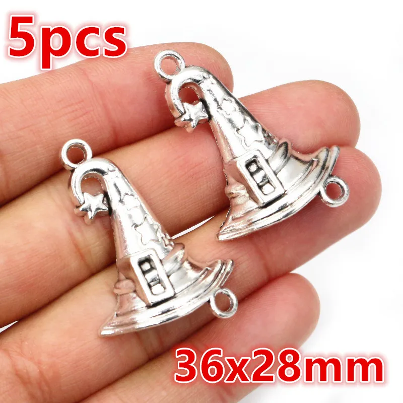 Antique Silver Plated Moon Sun Flower Charms for DIY