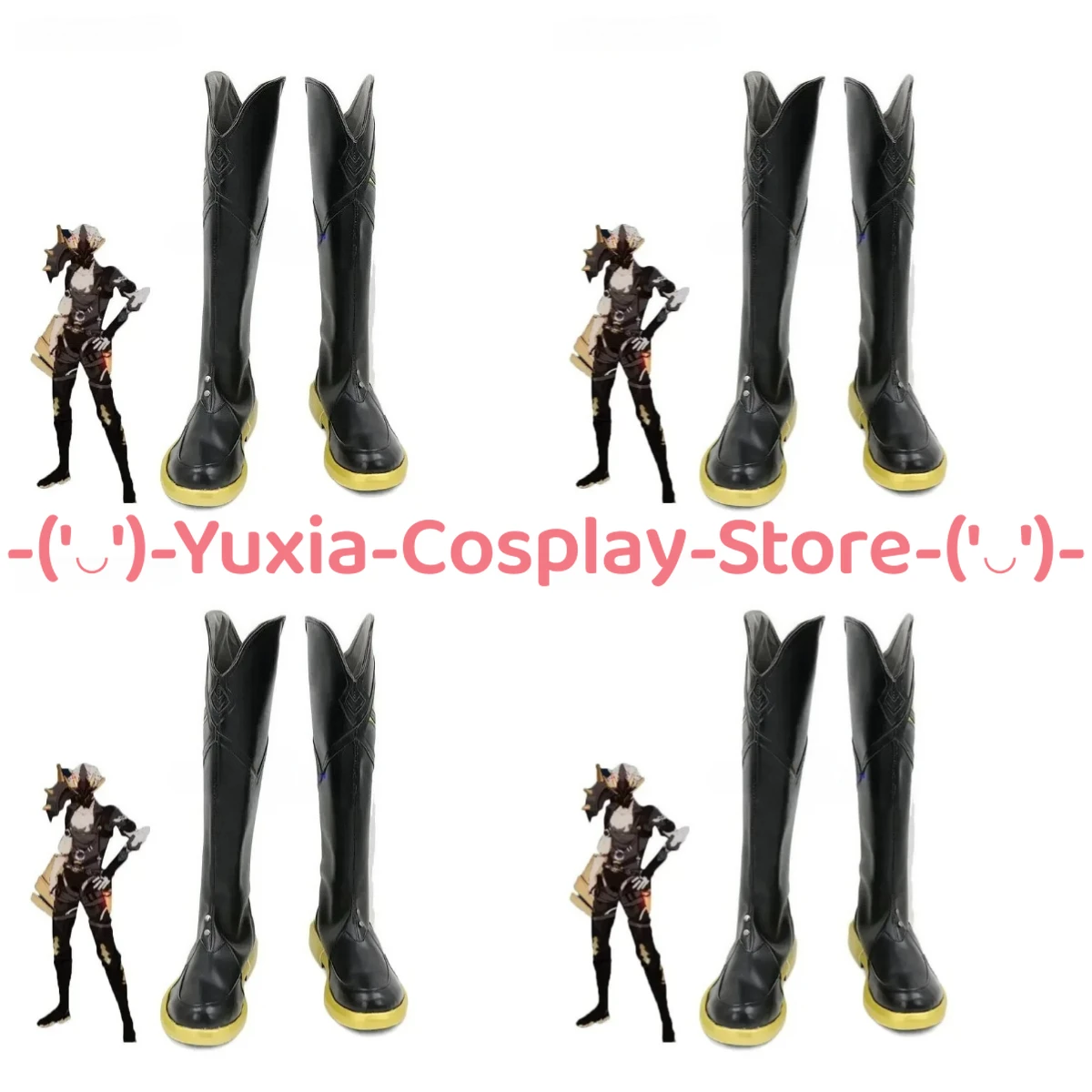 

Yuxiacosplay! Honkai Impact 3rd Kalpas Cosplay Shoes Anime Game Character Prop PU Leather Boots Halloween Carnival Party Costume