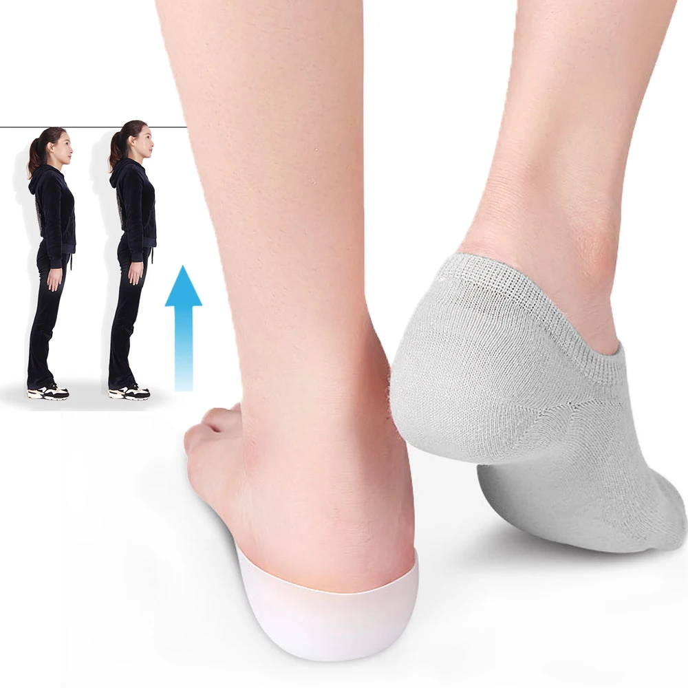 

CORRECTiON Невидимые удобные вставки для пяток с подъемными стельками для массажа ног, силиконовые подушечки унисекс для пяток, подушка для увеличения высоты