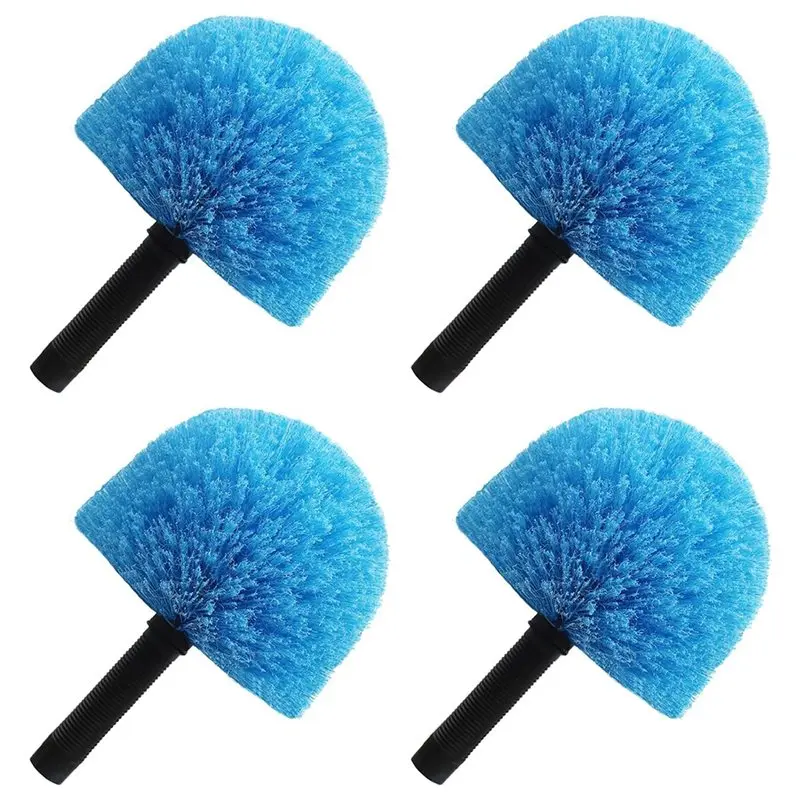 4 Pack Cobweb Duster Head Brush-Twist-on Spider Web Brush for Outdoor Indoor Web Cleaning Cobweb Duster Brush Head Only