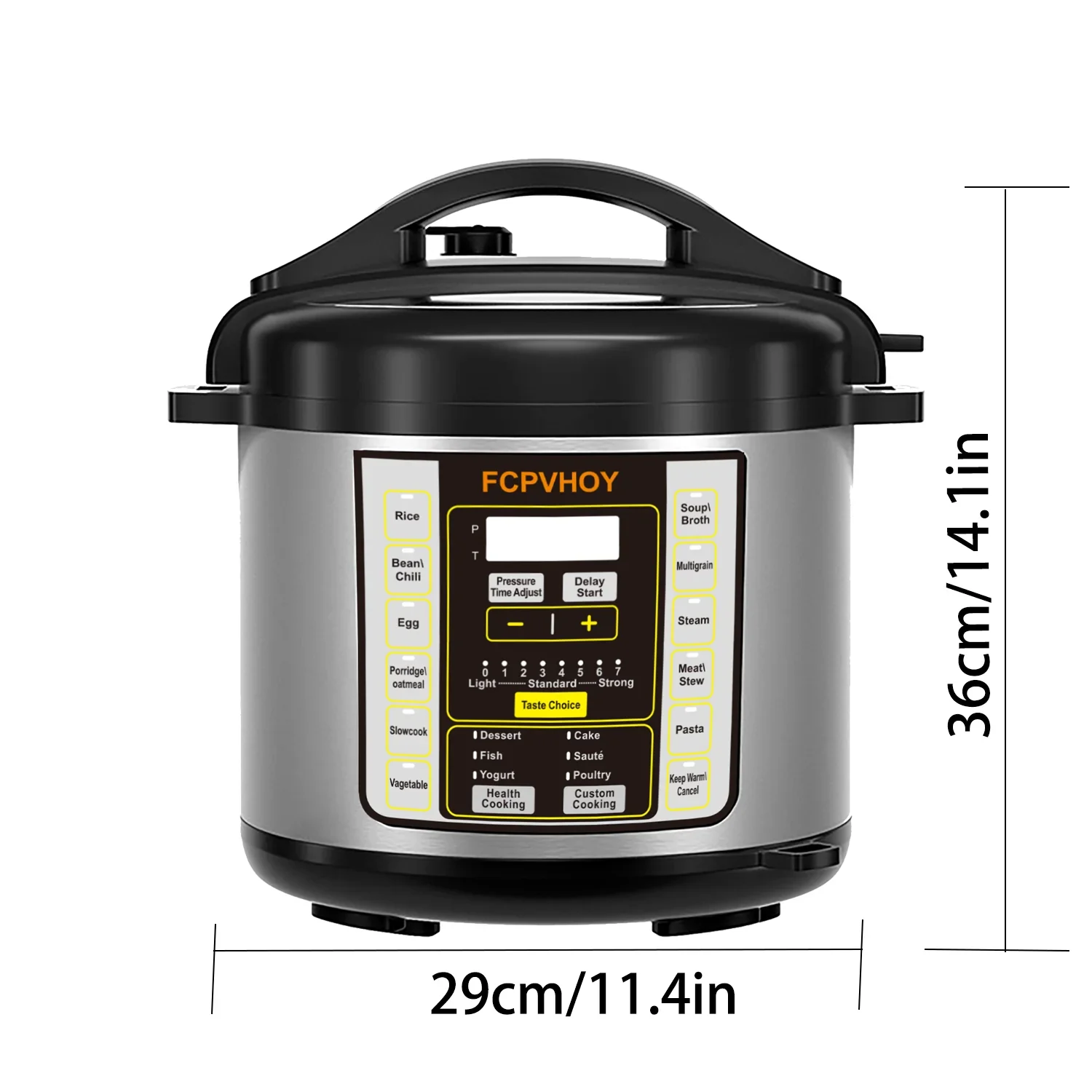 FirmHome StoreElectric Pressure Cooker 6 Qt 9-in-1 Instant Multi Cooker With Safer Venting Design Stainless Steel 304 Liner For