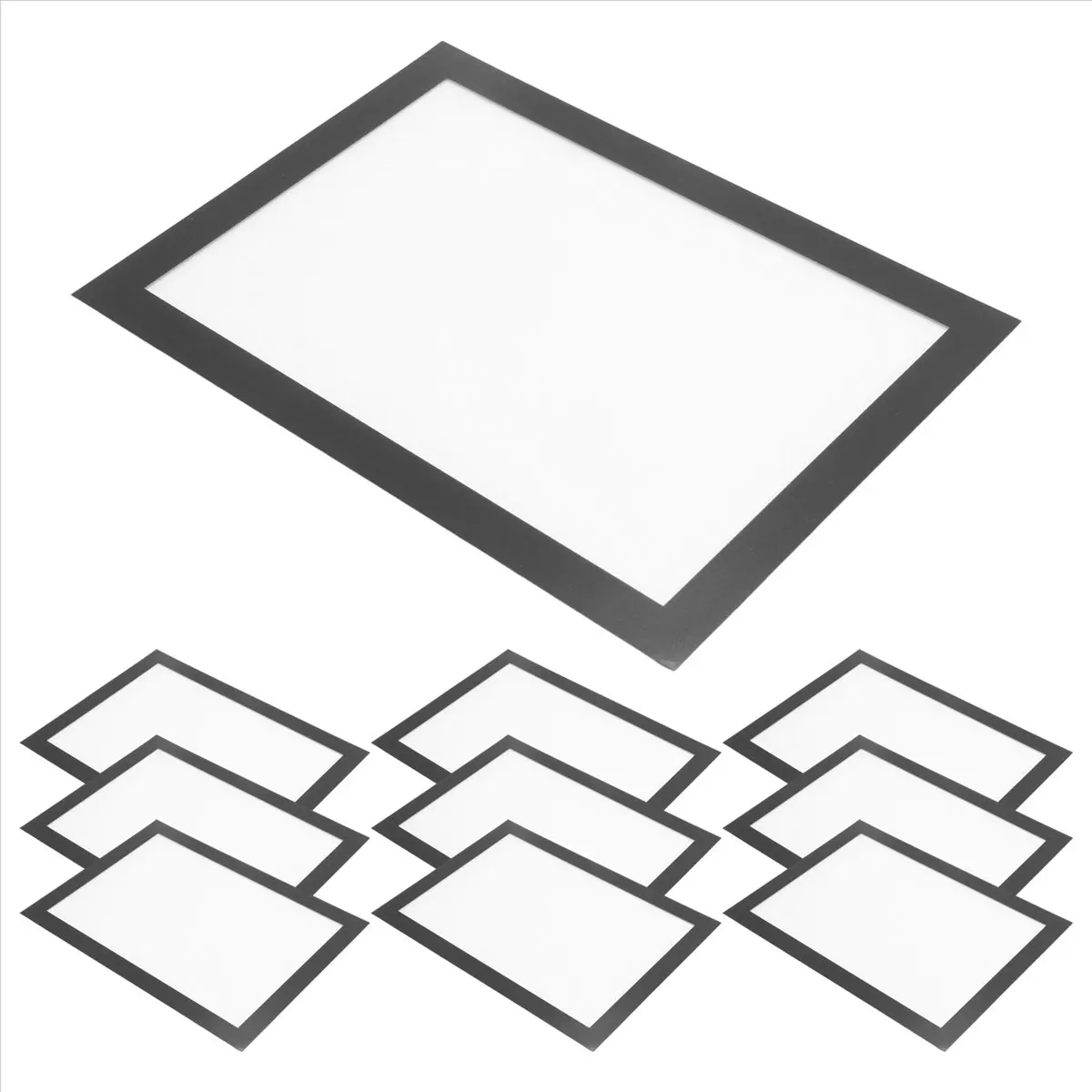 ABFS 10PCS A5 Magnetic Art Frames, Self Adhesive Magnetic Picture Frame Painting Frames Display Frame Black