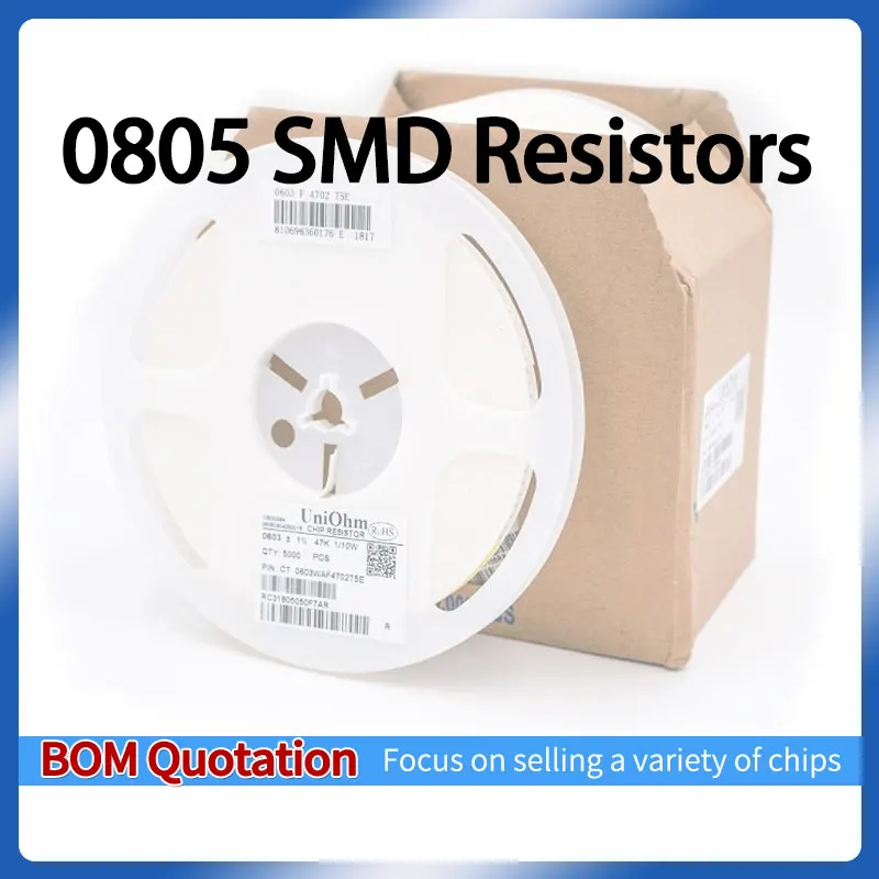 

100 шт./5000 шт. сопротивление SMD 0805 1% 1R 2R 3R 4R 5,6R 10R 20R 30R 40R 56R 68R 82R 0,1R 100R 220R 470R 1K 10K 20K 33K 82K