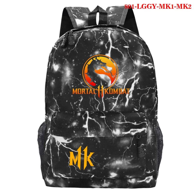 Kinder Mortal Kombat Rucksack für Jungen Mädchen Kinder Anime Schulranzen Mochila Studenten Zurück Zu Schule Taschen Teen Reise Knapsack