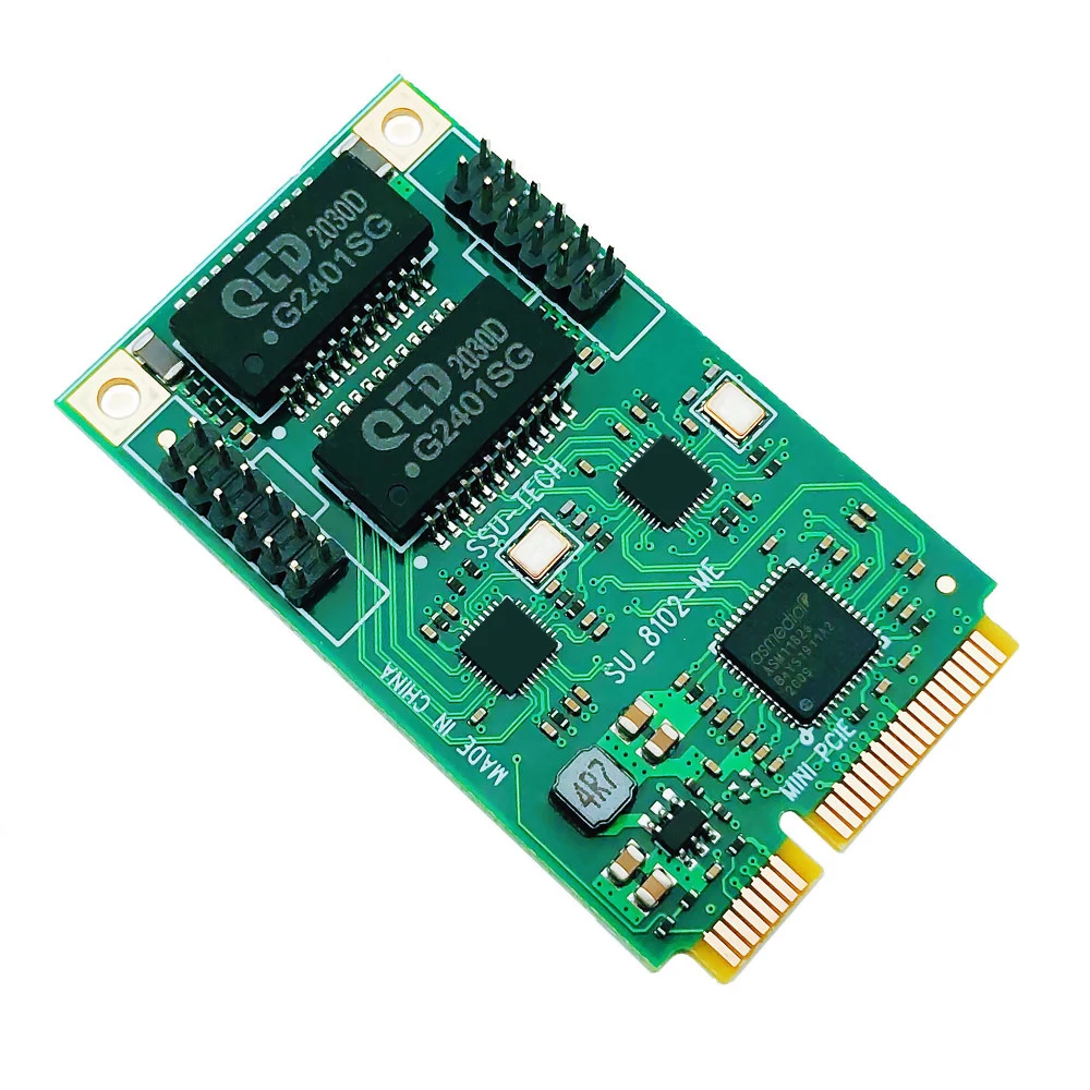 Network Card RJ45 LAN Gigabit Ethernet Mini PCI Express PCIE Gigabit Network Adapter COM Port RJ45 for ASM1182e Chip 1000M Cards