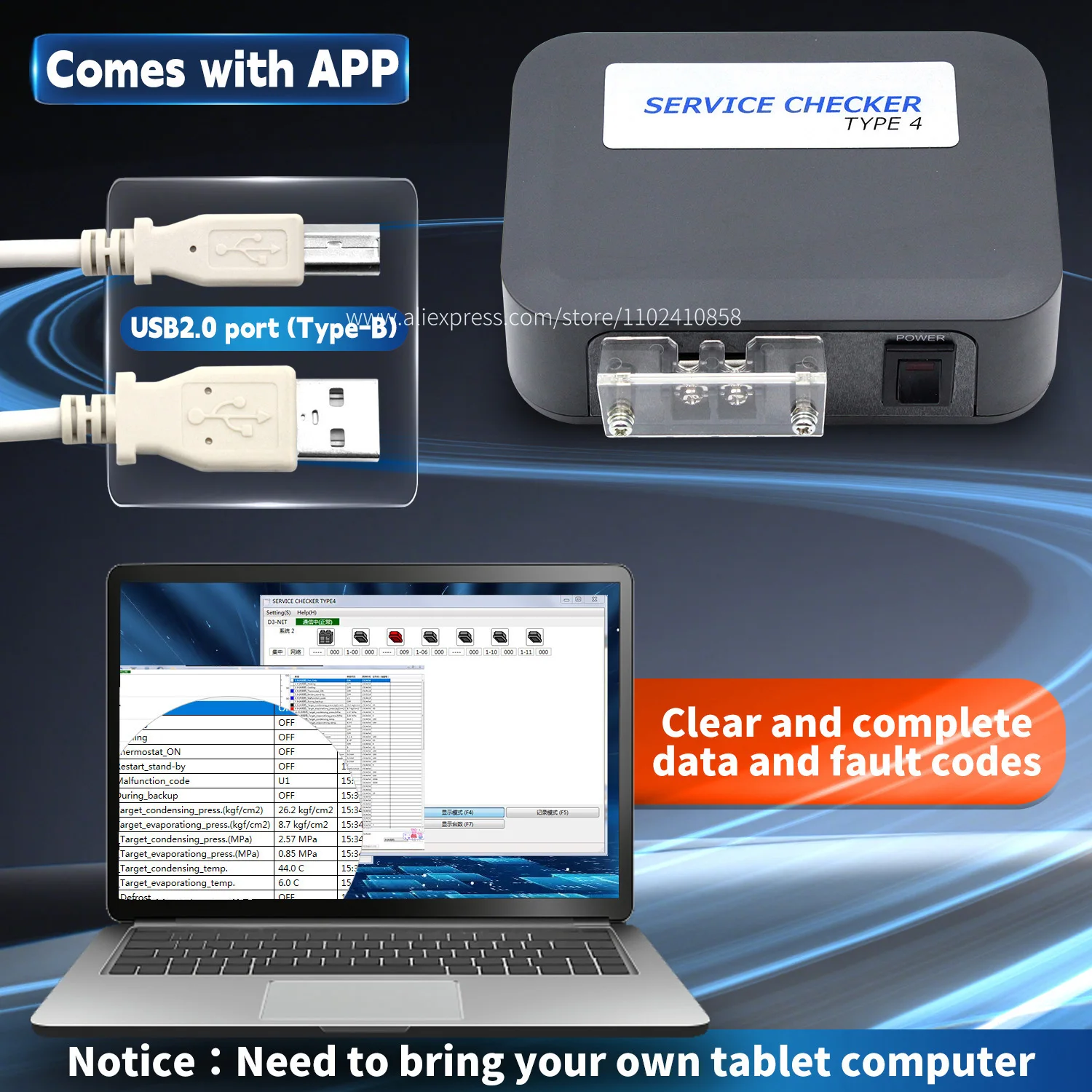 for Daikin Service Checker Type 4 Air Conditioner Monitoring Tool