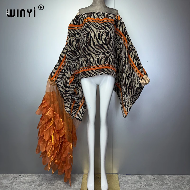 WINYI Women's Pleated Maxi Party Dress Crumple Design Loose Fit Sexy Evening Gown Poncho Top beach wear cover up fashion shawl