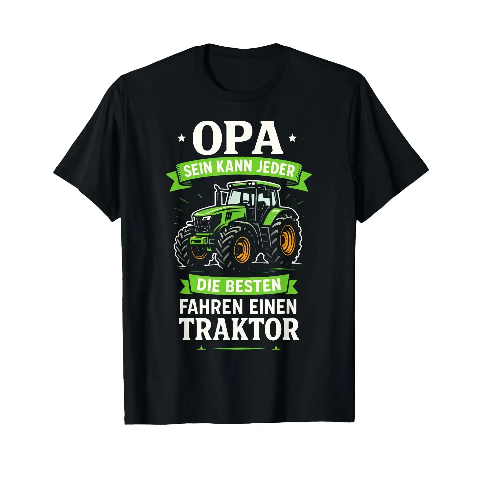 T Shirt with German Text quot Opa Sein Kann Jeder Die Besten Fahren Traktor vintage Washed streetwear designer clothes