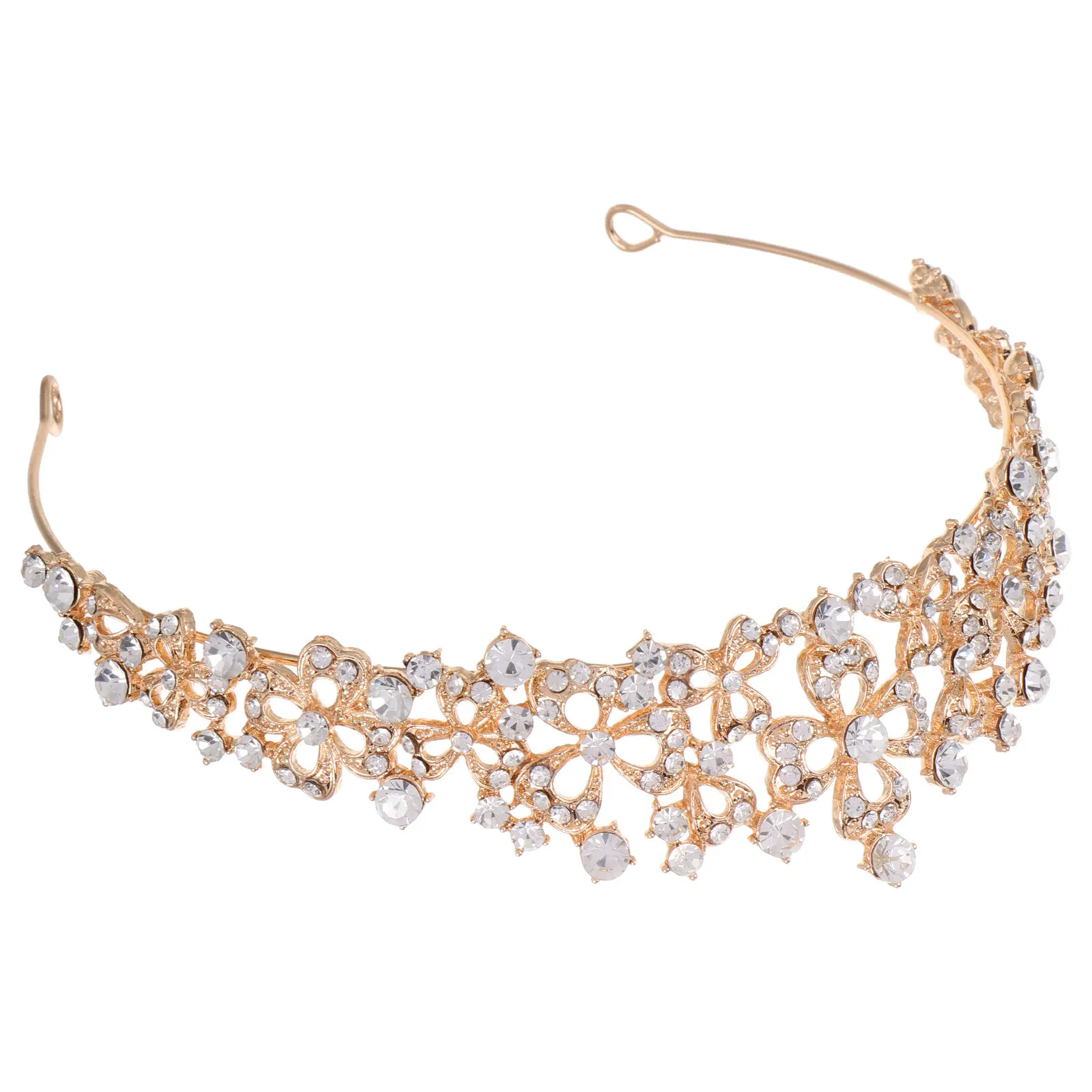 

Хрустальная тиара для невесты, свадебный головной убор, корона со стразами, элегантная тиара принцессы, женские аксессуары для волос для торжественных мероприятий, на день рождения