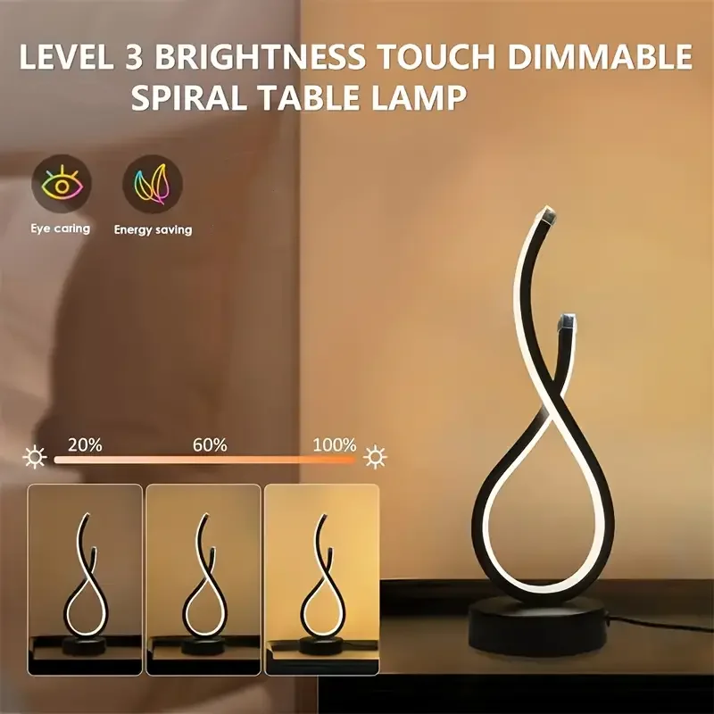

Creative LED Night Light 3 Colors Dimmable Table Lamp USB Plug-in Decorative Lamp for Bedroom Living Room Restaurant Bedside