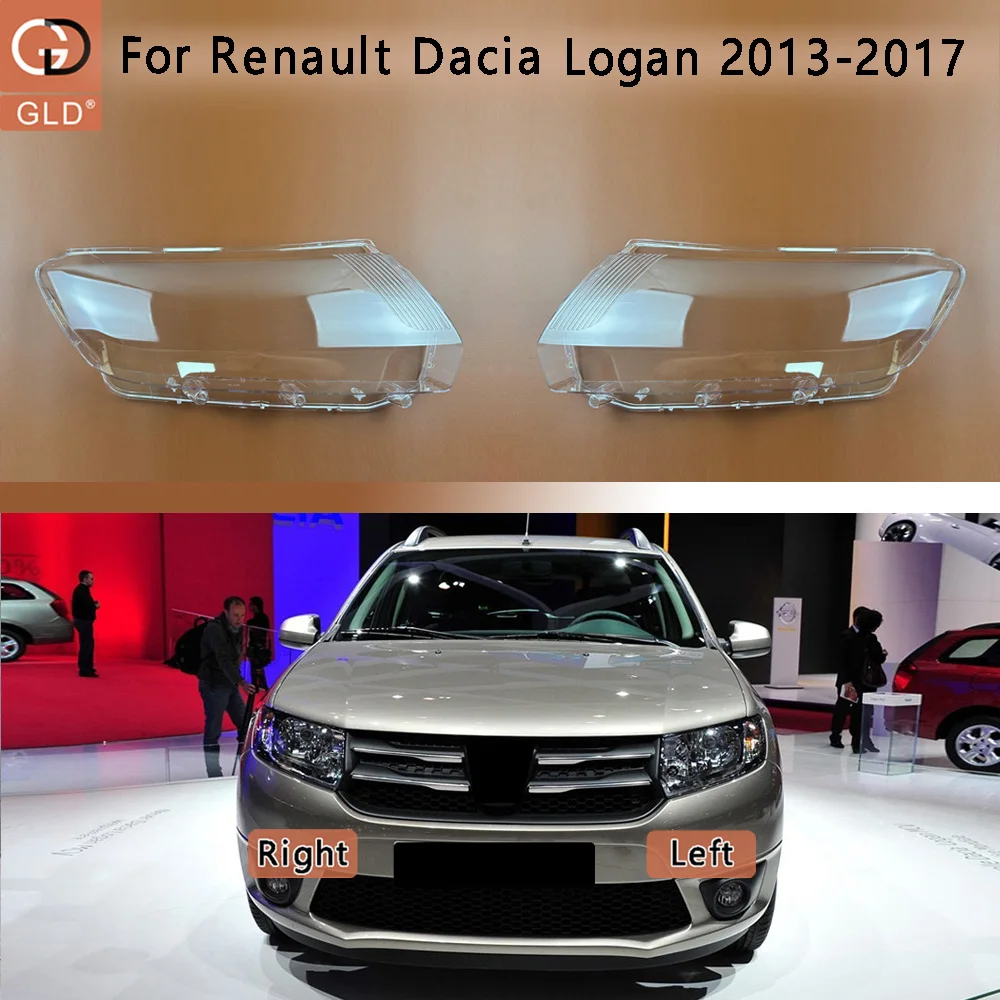 

For Renault Dacia Logan 2013 2014 2015 2016 2017 Front Headlight Cover Transparent Lampshade Lamp Lens Headlamp Shell Plexiglass