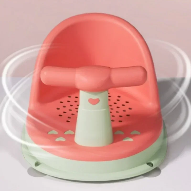 Baby Bath Seat Anti-slip with Suction Cup Shower Seat for Newborns Portable Shower Stand Play Seat Growth Accessories for Kids