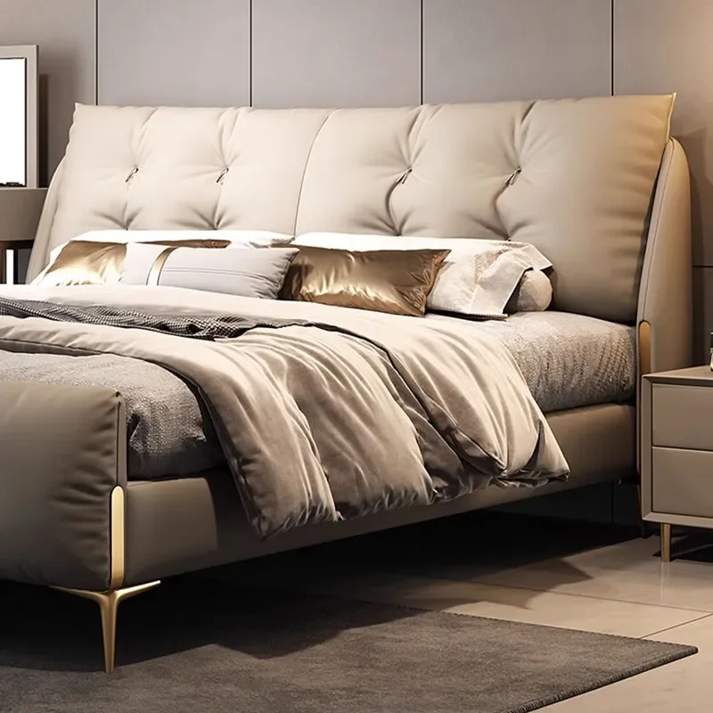 

Gray Heavy Double Bed Couples Australia Elegant Style Luxury Double Bed Adults Storage Modern Cama De Casal Furniture For Home