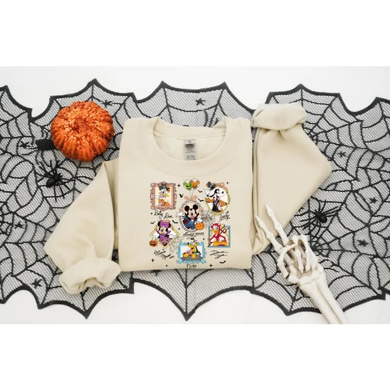 เสื้อฮู้ดดี้ลายดิสนีย์ มิกกี้และฟลานเดอร์ส สำหรับผู้หญิง ฤดูใบไม้ร่วงและฤดูหนาว รุ่นใหม่ เสื้อฮู้ดดี้ลำลองแฟชั่นสตรีทสำหรับผู้ชายและผู้หญิง