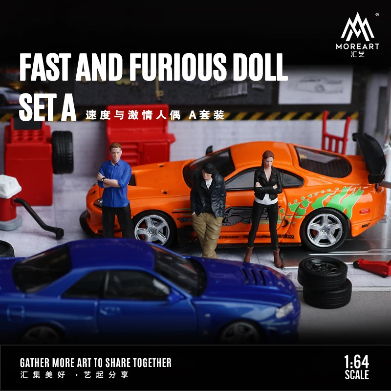 

MoreArt 1:64 Fast and Furious doll set A