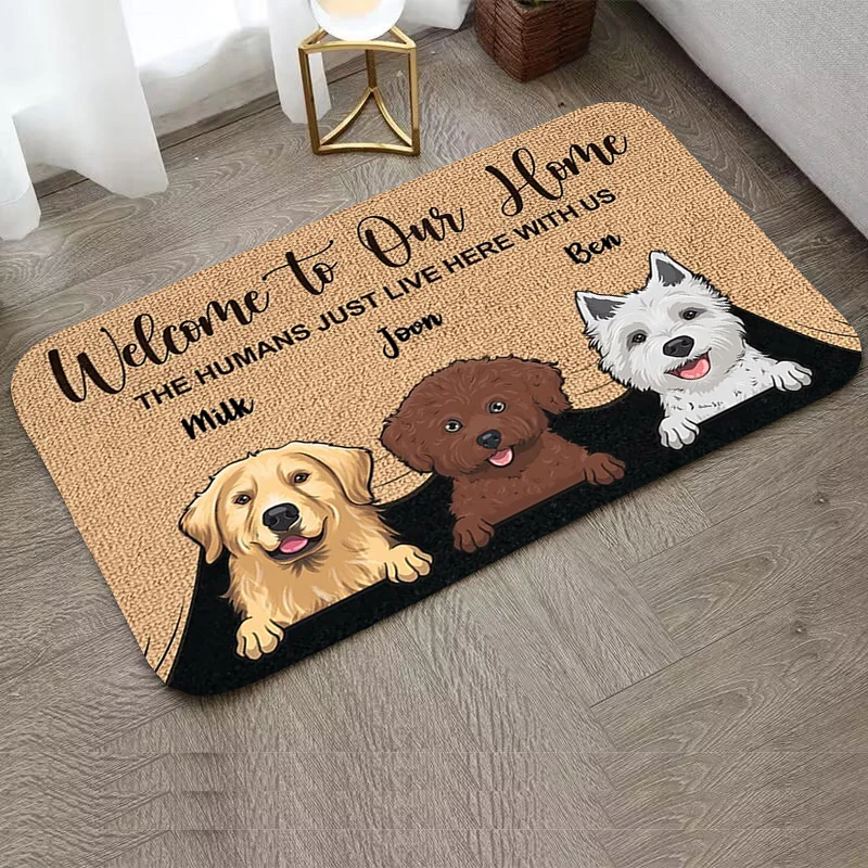 Cute Cat Dog Anime Carpet Mats Bedroom Home Decoration Living Room Entrance Doormat Door Mat Rug for Bedroom Custom Rugs Foot